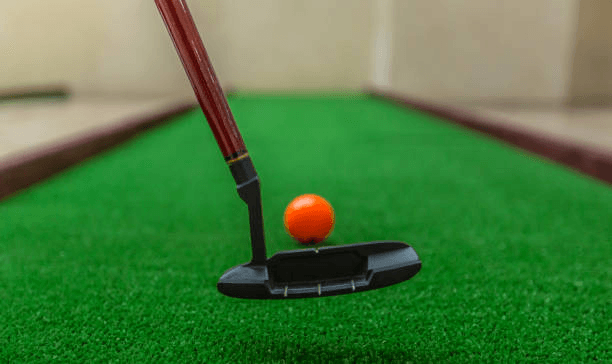 Putting golf drill at home